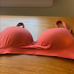 Worn Soma Enbliss Wireless Deep Pink 34D Bra